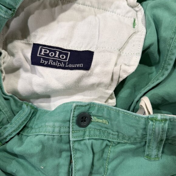 Vintage Polo Ralph Lauren Men’s Chino Shorts Size 36 Green with Pony Logo - Picture 8 of 8